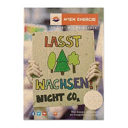 Samentütchen Mini - Graspapier - Gartenkresse, braun