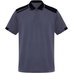 Samurai Kurzärmeliges Poloshirt mit antibakterieller Wirkung, 160 g/m2, unisex, blei/schwarz, S