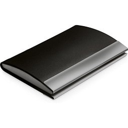 SANDLER. Metall- und PU-Kartenhalter, Schwarz
