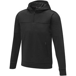 Sayan Kapuzenpullover mit halbem Reißverschluss für Herren, schwarz,  XXL