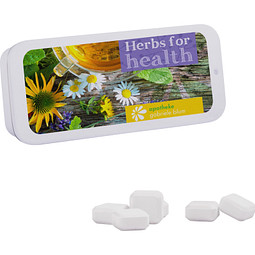 Schiebedeckeldose, Pfefferminzpastillen zuckerfrei, inkl. Druck