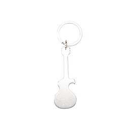 Schlüsselanhänger mit Flaschenöffner "Rockstar", silber