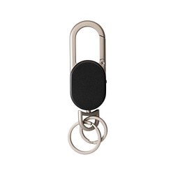 Schlüsselanhänger Keyfinder mit weltweiter Ortung und USB-C, schwarz, grau
