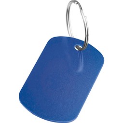 Schlüsselanhänger Metallplättchen, blau