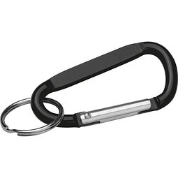 Schlüsselanhänger mit Karabinerhaken, schwarz