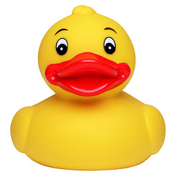 Schnabels® Bade-Ente Klassik, groß, gelb/rot