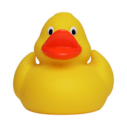 Schnabels® Bade-Ente Klassik, klein, gelb/orange