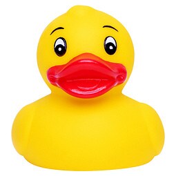 Schnabels® Bade-Ente Klassik, klein, gelb/rot