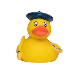 Schnabels® Bade-Ente Künstler, bunt