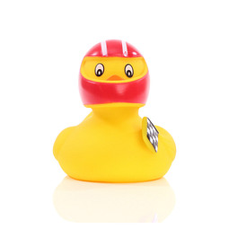 Schnabels® Bade-Ente Rennfahrer, bunt