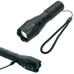 Schwarzwolf® outdoor Delgada wiederaufladbare CREE T6 Taschenlampe, schwarz