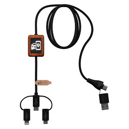 SCX.design C46 5-in-1 CarPlay-Kabel mit Leuchtlogo, schwarz
