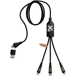 SCX.design C50 100 W/5 A 5-in-1 Schnellladekabel mit Digitalanzeige, schwarz