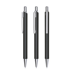 senator® Metall-Druckkugelschreiber Arvent, blaue Mine, schwarz