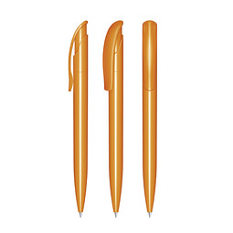 senator® Druckkugelschreiber Challenger Polished, blaue Mine, orange 151