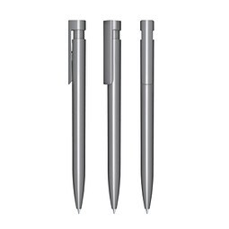 senator® Druckkugelschreiber Liberty Polished, blaue Mine, grau cool gray 9