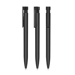 senator® Druckkugelschreiber Liberty Soft Touch, blaue Mine, schwarz