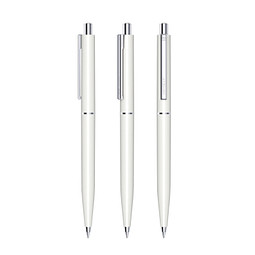 senator® Druckkugelschreiber Point Polished, blaue Mine, weiß