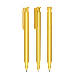 senator® Druckkugelschreiber Super Hit Polished, blaue Mine, gelb 7408
