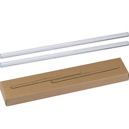 Set aus zwei Glasstrohhalmen, transparent