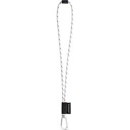 SET Lanyard NAUTIC Long (Ø 7 mm) mit 55 mm D-förmigem Karabiner und Ø 7 mm Sicherheitsverschluss, 301 - Weiß
