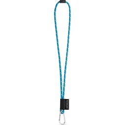 SET Lanyard NAUTIC Long (Ø 7 mm) mit 55 mm D-förmigem Karabiner und Ø 7 mm Sicherheitsverschluss, 304 - Hellblau