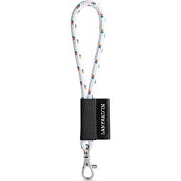 SET Lanyard NAUTIC Short (Ø 7 mm) Set mit 9 mm Schnappkarabiner, 301 - Weiß