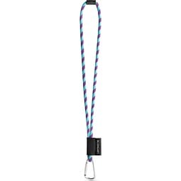 SET Lanyard TUBE Long mit Karabiner und Sicherheitsverschluss, Lila/Hellblau