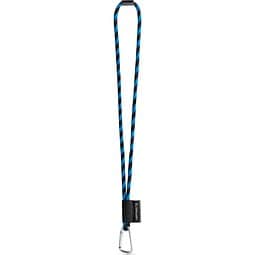 SET Lanyard TUBE Long (Ø 7 mm) mit 55 mm D-förmigem Karabiner und Ø 7 mm Sicherheitsverschluss, Schwarz/Königsblau