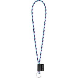 SET Lanyard TUBE Long (Ø 7 mm) mit Ring Ø 32 mm, Lila/Hellblau
