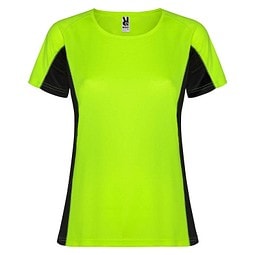 Shanghai Sport T-Shirt für Damen, Fluor Green / schwarz, S