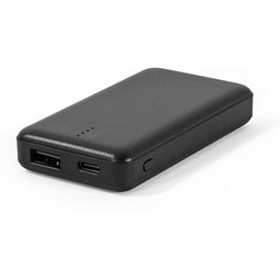 SHERYL. Powerbank 4'000 mAh bei recyceltem ABS (100% rABS), Schwarz