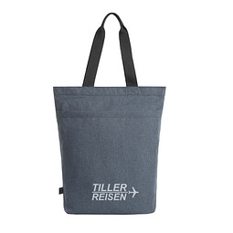 HALFAR Einkaufstasche Shopper Circle, blau-grau meliert