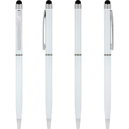 Sleek Stylus Pen Weiß Blaue Tinte