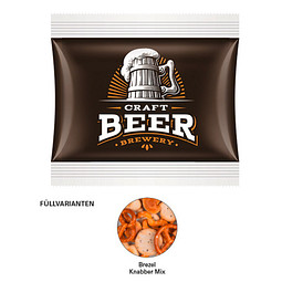 Snack Miditüte, Knabber Mix, inkl. Druck, weiße Folie
