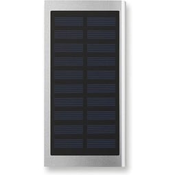 Solar Powerbank 8000 mAh, Mattsilber