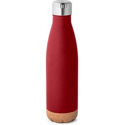 SOLBERG. Thermosflasche aus Edelstahl und Korkboden, 560 ml, Burgunder