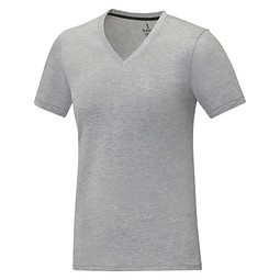 Somoto T-Shirt mit V-Ausschnitt für Damen, heather grau, XXL