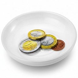 Spielgeldschälchen, weiss