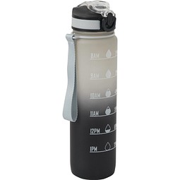 Sport-Trinkflasche HYDRO LEVEL,grau, schwarz