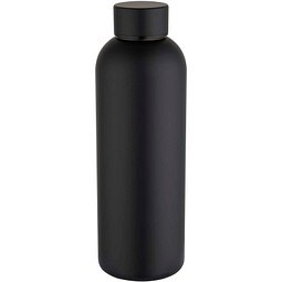 Spring 750 ml RCS-zertifizierte einwandige Trinkflasche aus recyceltem Edelstahl, schwarz