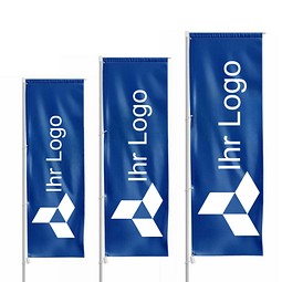 Squareflag L Komplettsystem – individuell gestaltbar mit Ihrem Design 