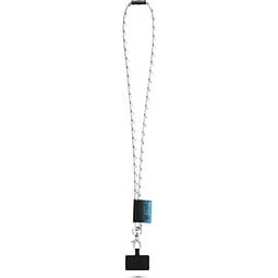 STAFFORD. SET Lanyard NAUTIC Long (Ø 7 mm) mit 9 mm Schnappkarabiner und Handyhalterung, 301 - Weiß