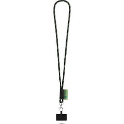 STAFFORD. SET Lanyard NAUTIC Long (Ø 7 mm) mit 9 mm Schnappkarabiner und Handyhalterung, Schwarz/Grün