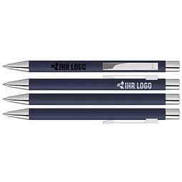 uma® Metall-Kugelschreiber Straight SI, blaue Mine, dunkelblau