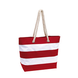 Strandtasche SYLT, rot, weiß
