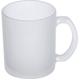 Sublimationstasse aus gefrostetem Glas LEA, transparent