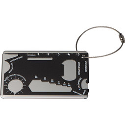 Survival Kofferanhänger aus Aluminium, schwarz