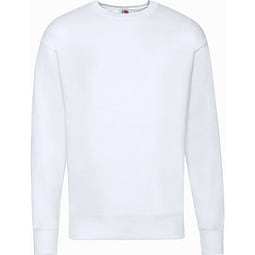 Sweatshirt Lightweight Set-In S Unisex, M, WEISS