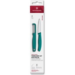 Swiss Classic, Gemüsemesser mit I-Schäler, 2tlg, grün